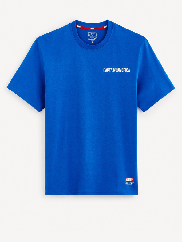 Celio Modra moška majica Celio Marvel Captain America s potiskom