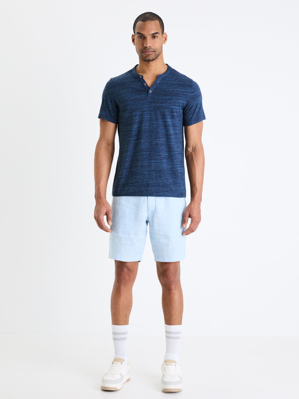 Celio Temno modra moška črtasta majica Celio Cegeti