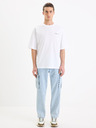 Celio Bela bombažna majica Celio Gesympa