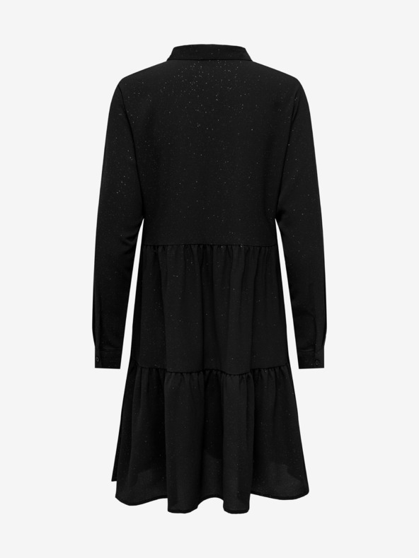 Jacqueline de Yong Ženska črna obleka z vzorcem JDY Piper