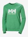 Helly Hansen Zelena Ženska jopa z logotipom HELLY HANSEN HH Crew Sweat 2.0