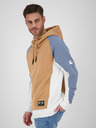 Alife and Kickin Modra in rjava moška majica s kapuco Alife and Kickin