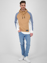 Alife and Kickin Modra in rjava moška majica s kapuco Alife and Kickin