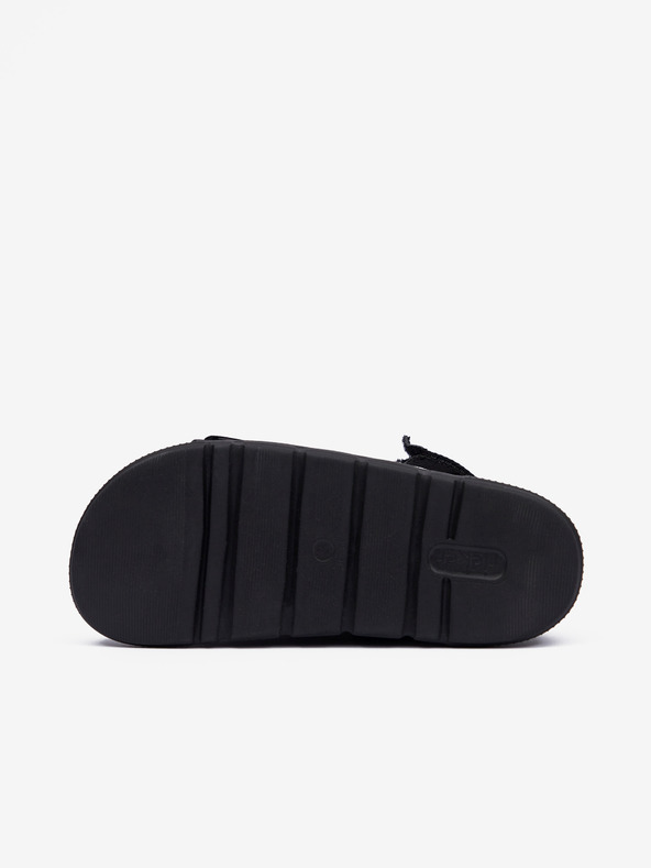 Rieker Črni ženski sandali na platformi Rieker