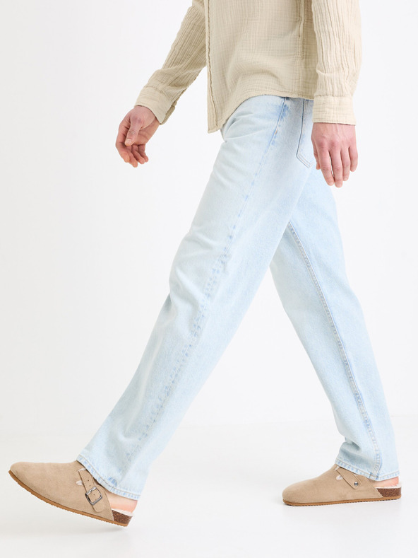 Celio Svetlo modre moške kavbojke Celio C15 straight Fodroit 30