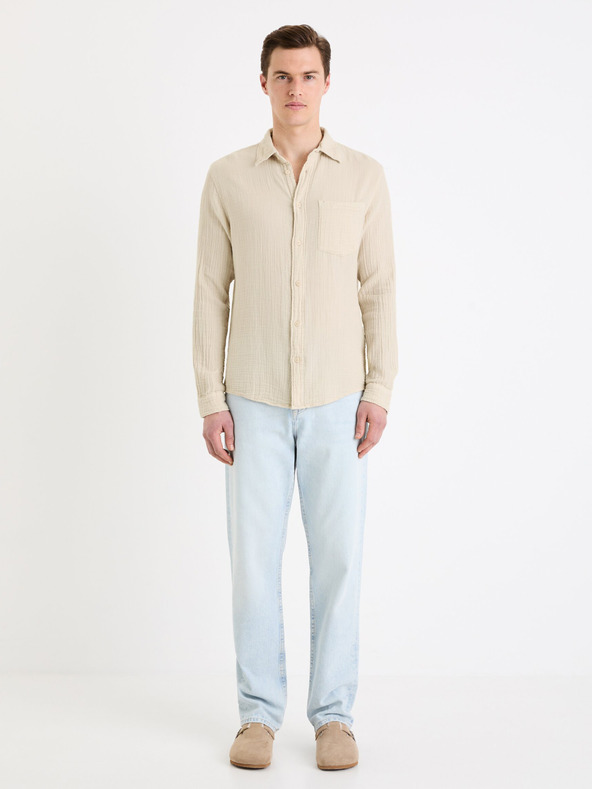 Celio Svetlo modre moške kavbojke Celio C15 straight Fodroit 30