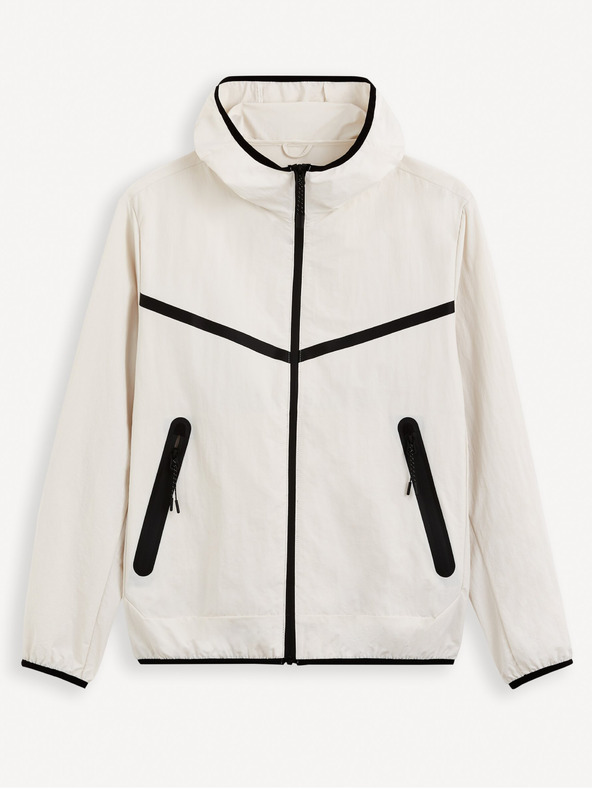 Celio Bela moška jakna s kapuco Celio Gutrack