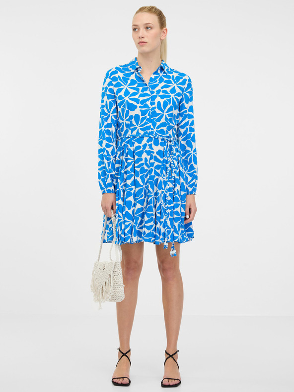 Orsay Modra ženska srajčna obleka ORSAY