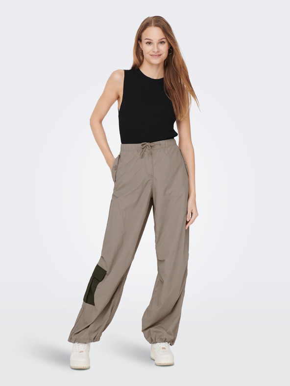 ONLY Črna ženska rebrasta majica ONLY Majli