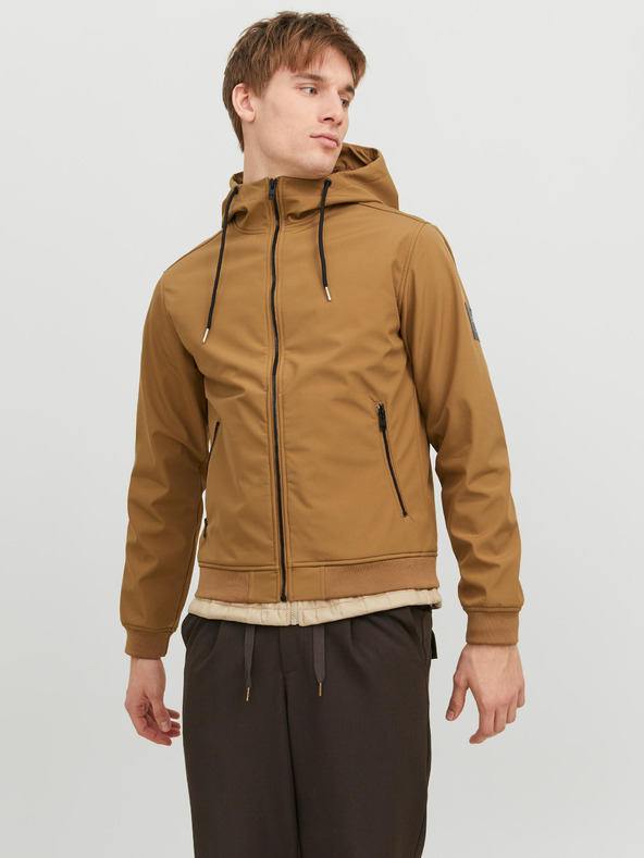Jack & Jones Rjava moška jakna Jack & Jones Basic Lightweight Softshell