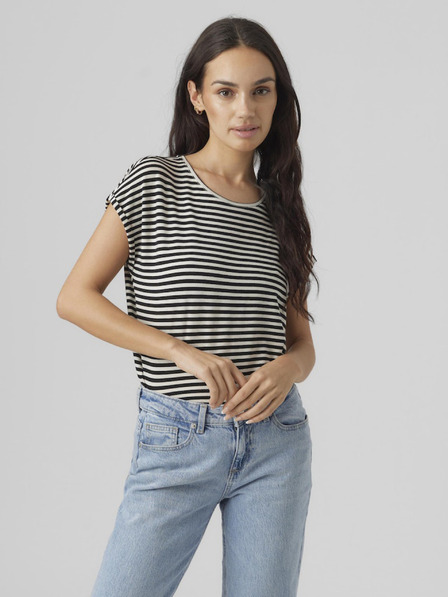 Vero Moda Bela in črna črtasta ženska srajca Vero Moda Ava