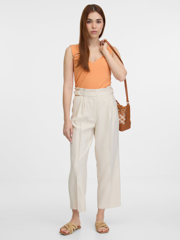 Orsay Bež ženske široke hlače ORSAY