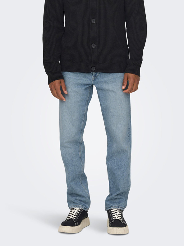 ONLY & SONS Svetlomodre moške hlače ravnega kroja ONLY & SONS Edge