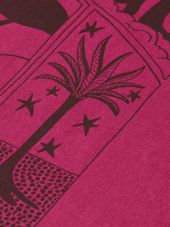 Scotch & Soda Temno rožnata ženska majica Scotch & Soda