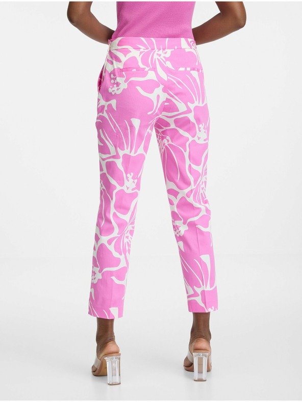 Orsay Belo-roza ženske hlače z vzorcem ORSAY