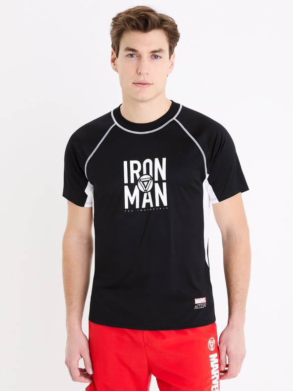 Celio Črna moška športna majica Celio Marvel Iron Man