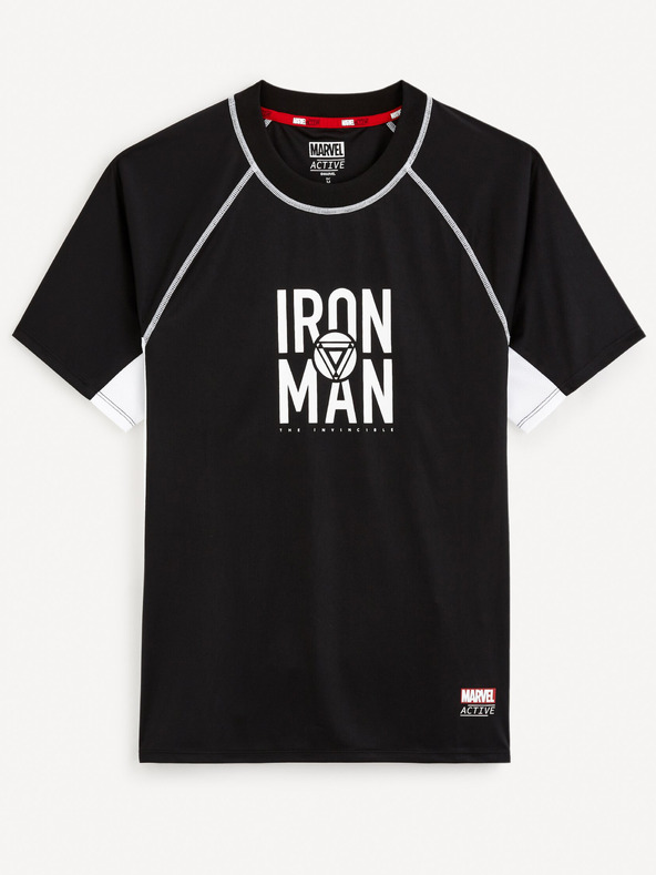 Celio Črna moška športna majica Celio Marvel Iron Man