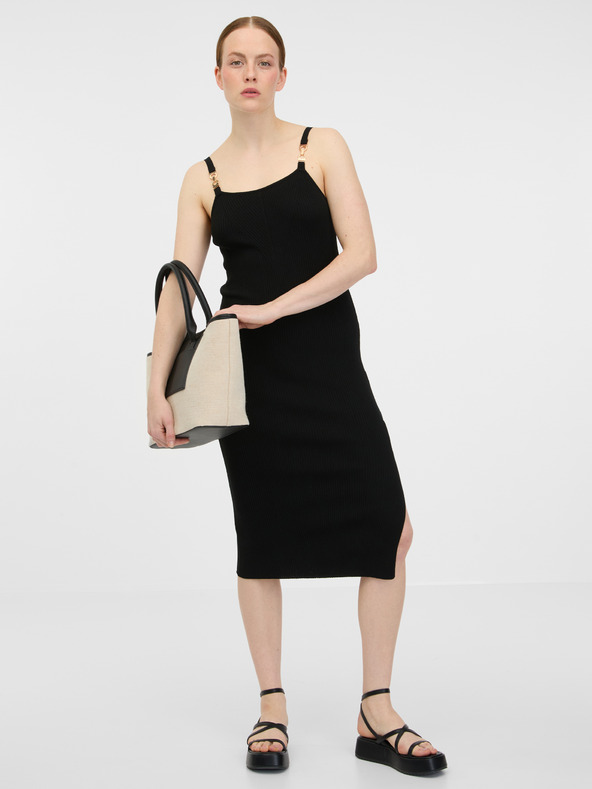 Orsay Črna ženska midi obleka ORSAY