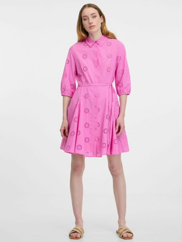 Orsay Rožnata ženska srajčna obleka ORSAY