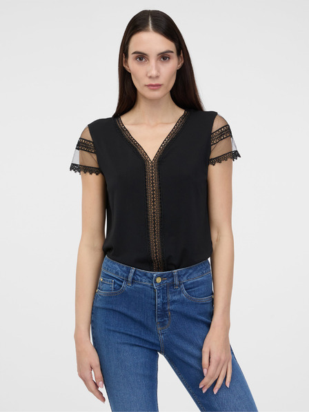 Orsay Črna ženska majica s kratkimi rokavi ORSAY