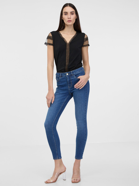 Orsay Črna ženska majica s kratkimi rokavi ORSAY