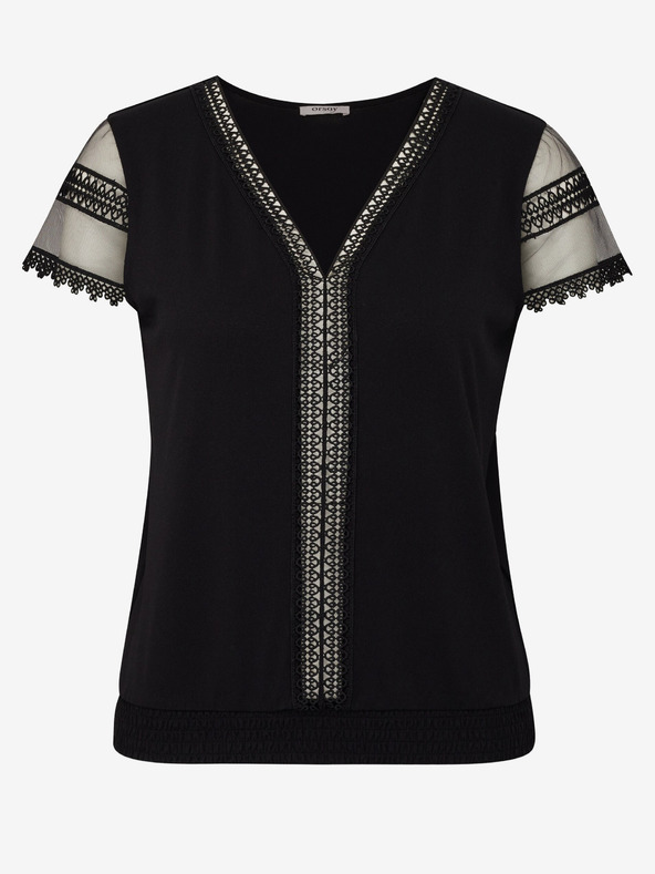 Orsay Črna ženska majica s kratkimi rokavi ORSAY