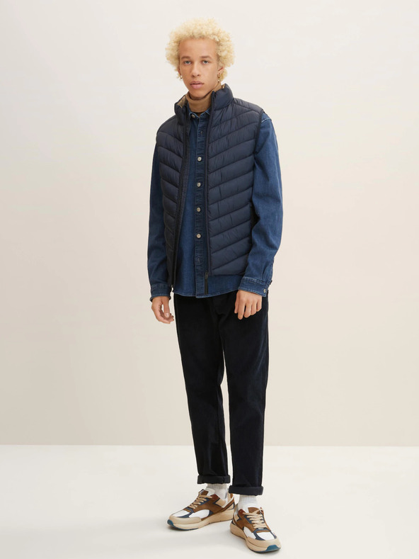 Tom Tailor Denim Modra moška srajca iz džinsa Tom Tailor