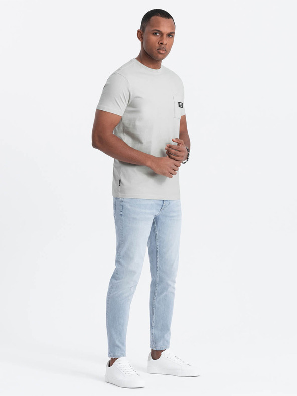 Ombre Clothing Ombre Clothing Moška majica za prosti čas z žepom Zelena