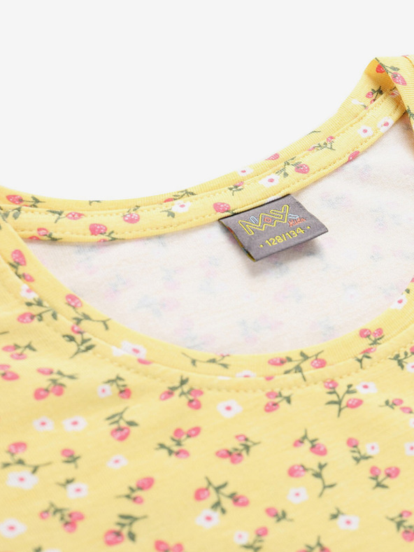 NAX Rumena dekliška obleka NAX Lefo