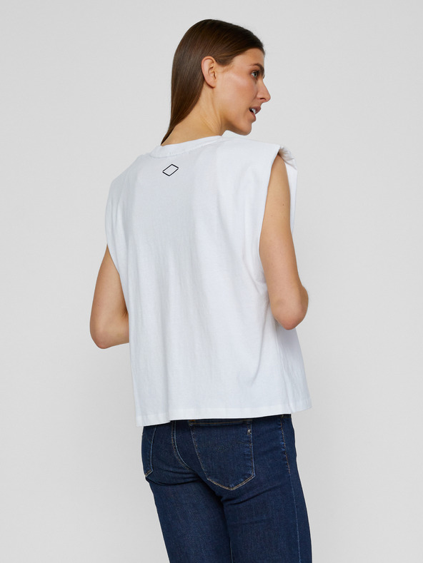 Replay Bela ženska majica s potiskom Replay