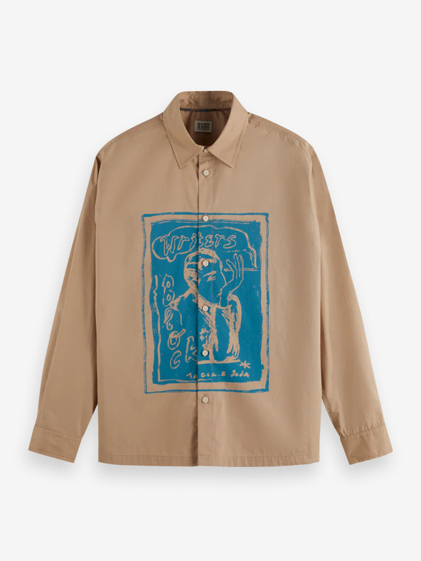 Scotch & Soda Moška bež majica s potiskom Scotch & Soda