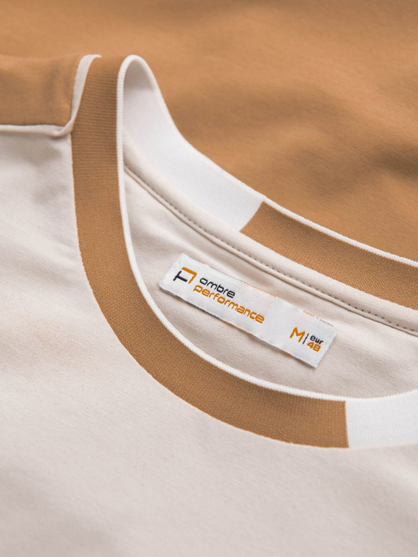 Ombre Clothing Rjava moška majica Ombre Clothing