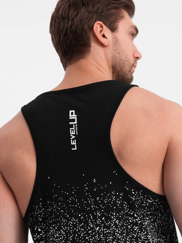 Ombre Clothing Črna moška majica s potiskom Ombre Clothing