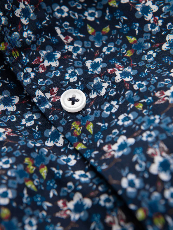 Ombre Clothing Modra moška srajca z vzorcem Ombre Clothing