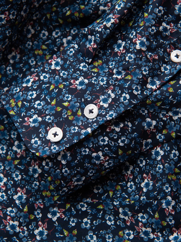 Ombre Clothing Modra moška srajca z vzorcem Ombre Clothing