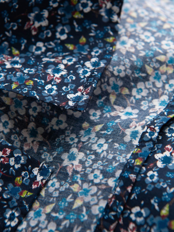 Ombre Clothing Modra moška srajca z vzorcem Ombre Clothing