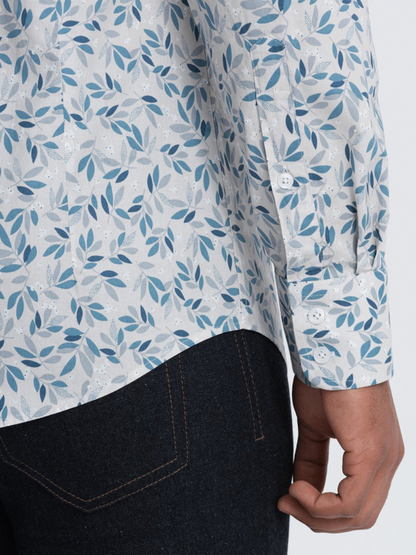 Ombre Clothing Siva moška srajca z vzorcem Ombre Clothing