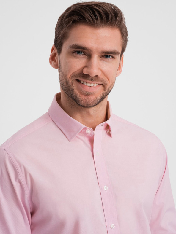 Ombre Clothing Roza moška srajca Ombre Clothing