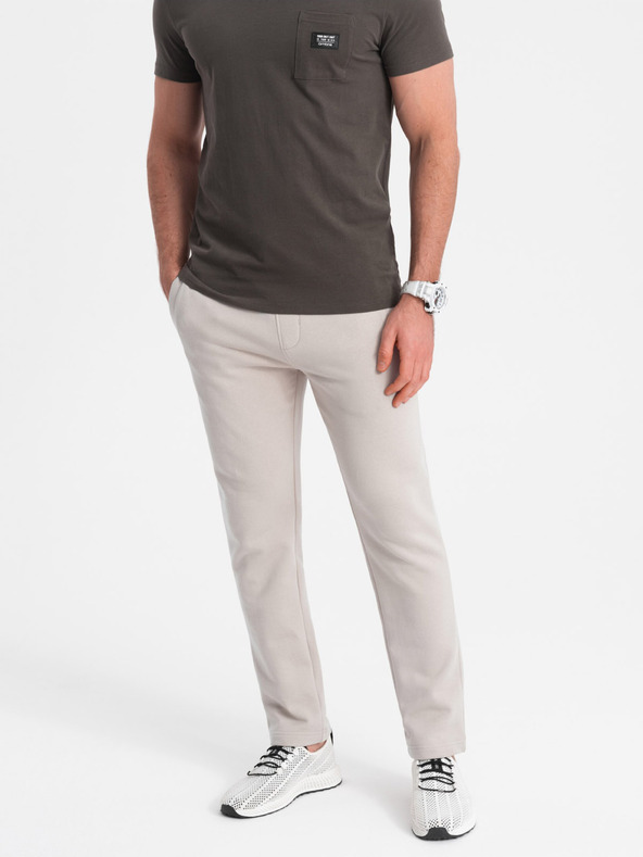 Ombre Clothing Moške bež trenirke Ombre oblačila