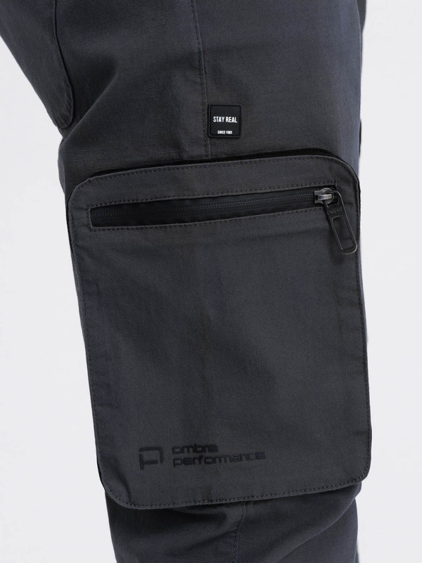 Ombre Clothing Sive moške tovorne jogger hlače Ombre Clothing