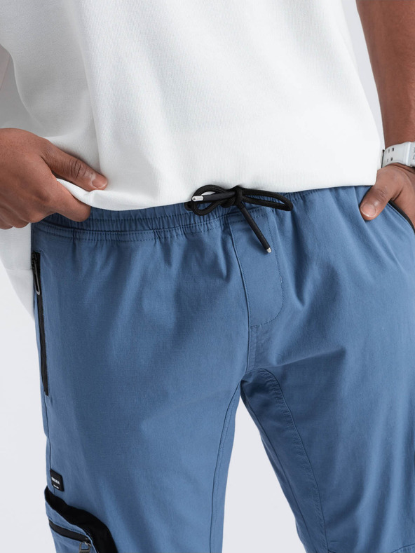 Ombre Clothing Modre moške tovorne jogger hlače Ombre Clothing