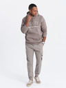 Ombre Clothing Bež moške tovorne jogger hlače Ombre Clothing