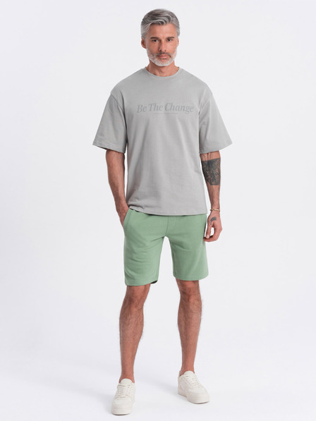 Ombre Clothing Zelene moške trenirke Ombre oblačila