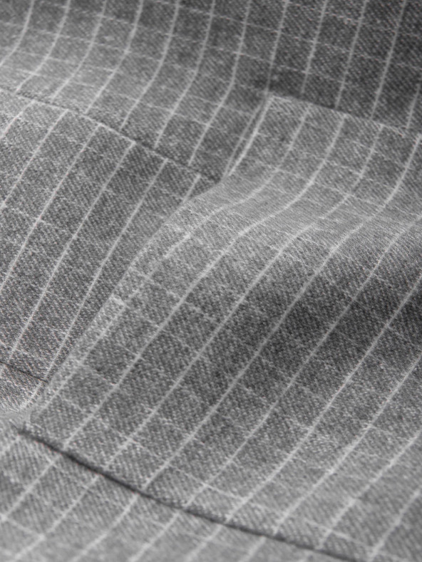 Ombre Clothing Moški sivi kvačkan suknjič z volneno mešanico Ombre Clothing