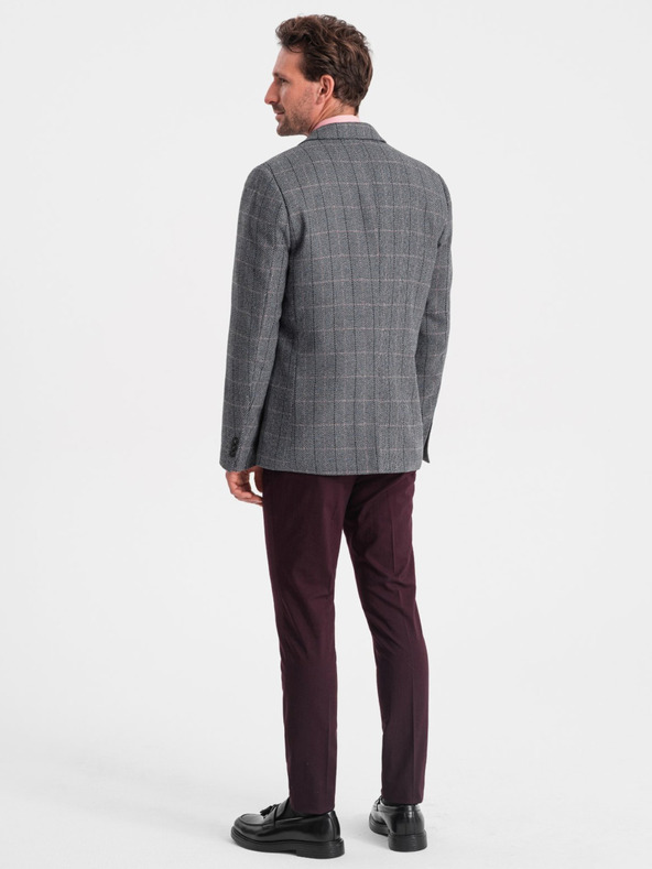 Ombre Clothing Siva moška jakna iz žakarja Ombre Clothing