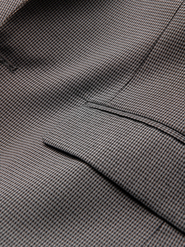 Ombre Clothing Siva moška blazer jopica s fino kvačkanim vzorcem Ombre Clothing