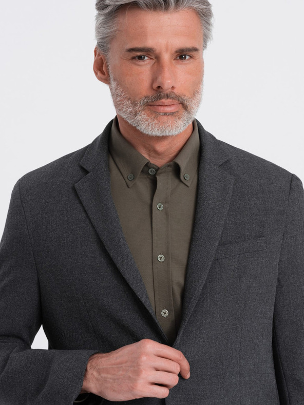 Ombre Clothing Temno siva moška jopica Ombre Clothing