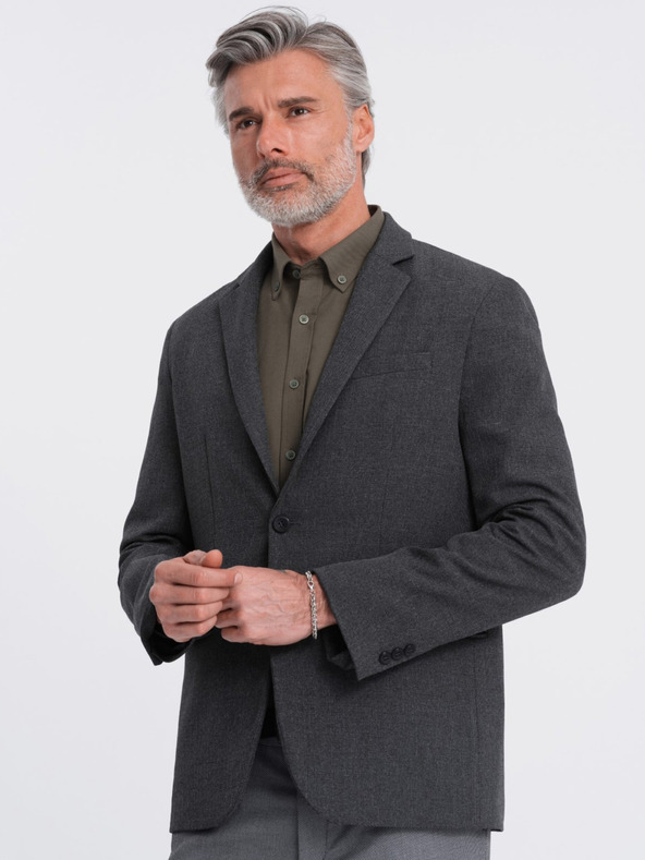 Ombre Clothing Temno siva moška jopica Ombre Clothing