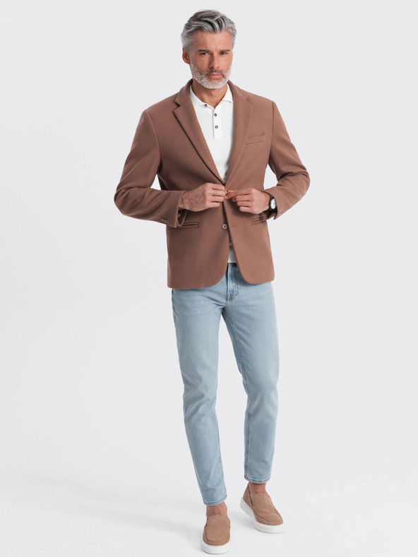 Ombre Clothing Rjava moška jakna Ombre Clothing