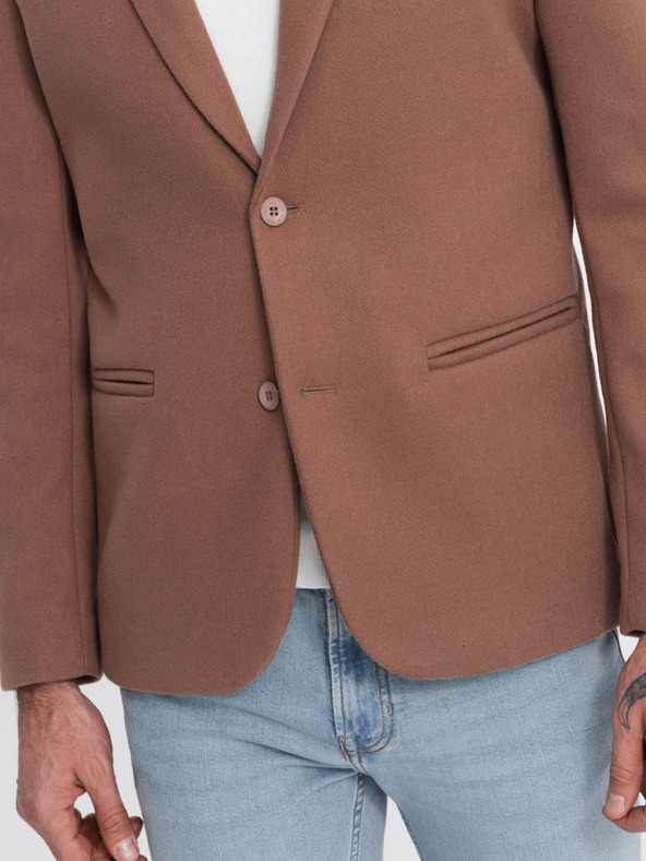 Ombre Clothing Rjava moška jakna Ombre Clothing